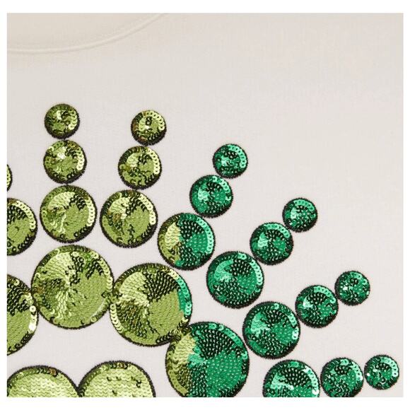 Gucci Love Parade Sequin Cotton Sweatshirt White NWT Oversized Small - Picture 2 of 9